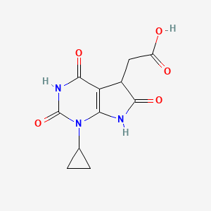 (1-cyclopropyl-2,4,6-trioxo-2,3,4,5,6,7-hexahydro-1H-pyrrolo[2,3-d]pyrimidin-5-yl)acetic acid