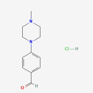 molecular formula C12H17ClN2O B1429623 4-(4-Methyl-1-piperazinyl)benzaldehyde hydrochloride CAS No. 1424939-17-2
