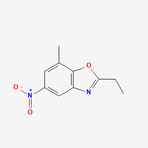molecular formula C10H10N2O3 B1429624 2-Ethyl-7-methyl-5-nitro-1,3-benzoxazole CAS No. 1441050-03-8