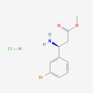 molecular formula C10H13BrClNO2 B1429626 (S)-Methyl 3-amino-3-(3-bromophenyl)propanoate hydrochloride CAS No. 1391379-45-5