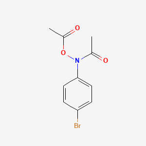 molecular formula C10H10BrNO3 B14296267 Acetamide, N-(acetyloxy)-N-(4-bromophenyl)- CAS No. 113103-03-0