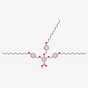 molecular formula C65H98O8 B14296355 Methyl 3,4,5-tris{[4-(dodecyloxy)phenyl]methoxy}benzoate CAS No. 118468-31-8