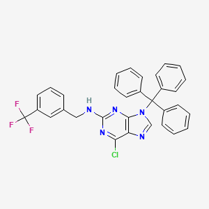 6-Chloro-N-(3-(trifluoromethyl)benzyl)-9-trityl-9H-purin-2-amine