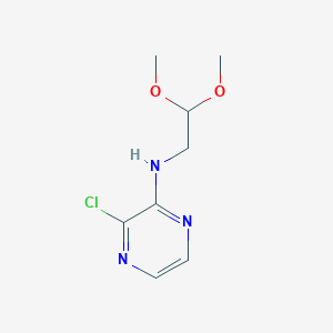 molecular formula C8H12ClN3O2 B1429645 3-chloro-N-(2,2-dimethoxyethyl)pyrazin-2-amine CAS No. 1417361-15-9