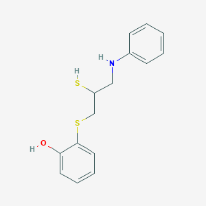 molecular formula C15H17NOS2 B14296451 2-[(3-Anilino-2-sulfanylpropyl)sulfanyl]phenol CAS No. 113282-40-9