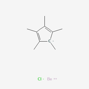 molecular formula C10H15BeCl B14296490 beryllium;1,2,3,4,5-pentamethylcyclopenta-1,3-diene;chloride CAS No. 112379-50-7