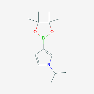 molecular formula C13H22BNO2 B1429652 1-(1-Methylethyl)-3-(4,4,5,5-tetramethyl-1,3,2-dioxaborolan-2-yl)-1H-pyrrole CAS No. 439813-84-0