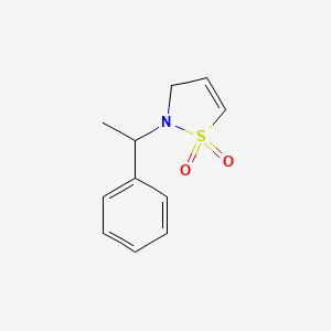 molecular formula C11H13NO2S B1429655 2-(1-Phenyl-ethyl)-2,3-dihydro-isothiazole 1,1-dioxide CAS No. 1373028-76-2
