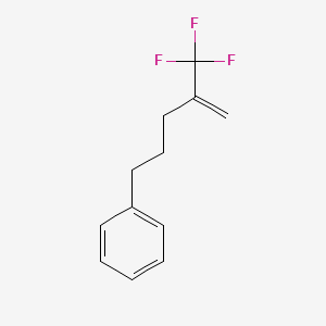 molecular formula C12H13F3 B14296571 Benzene, [4-(trifluoromethyl)-4-pentenyl]- CAS No. 112298-41-6