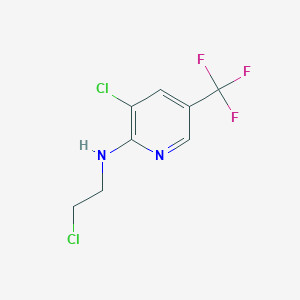 molecular formula C8H7Cl2F3N2 B1429658 3-chloro-N-(2-chloroethyl)-5-(trifluoromethyl)pyridin-2-amine CAS No. 1053656-95-3
