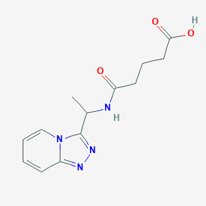 molecular formula C13H16N4O3 B1429672 4-[(1-{[1,2,4]Triazolo[4,3-a]pyridin-3-yl}ethyl)carbamoyl]butanoic acid CAS No. 1184188-37-1
