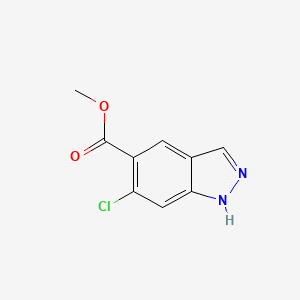 molecular formula C9H7ClN2O2 B1429674 6-Chloro-1H-indazole-5-carboxylic acid methyl ester CAS No. 1372629-24-7