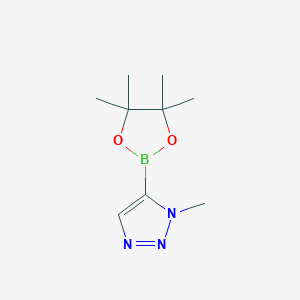 molecular formula C9H16BN3O2 B1429675 1-methyl-5-(4,4,5,5-tetramethyl-1,3,2-dioxaborolan-2-yl)-1H-1,2,3-triazole CAS No. 1047636-97-4