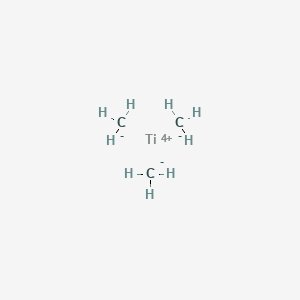 molecular formula C3H9Ti+ B14296760 Carbanide;titanium(4+) CAS No. 121472-27-3
