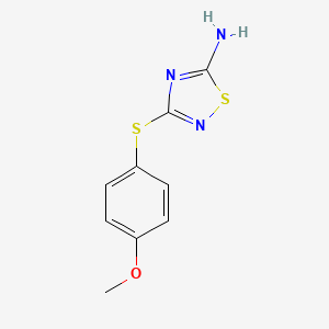 molecular formula C9H9N3OS2 B1429681 3-[(4-Methoxyphenyl)sulfanyl]-1,2,4-thiadiazol-5-amine CAS No. 1344060-98-5
