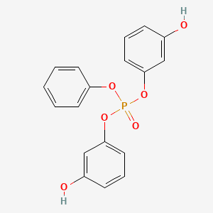 molecular formula C18H15O6P B14296811 Bis(3-hydroxyphenyl) phenyl phosphate CAS No. 125437-37-8