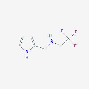 molecular formula C7H9F3N2 B1429683 (1H-pyrrol-2-ylmethyl)(2,2,2-trifluoroethyl)amine CAS No. 1248651-65-1