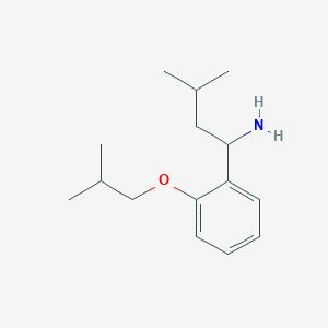 molecular formula C15H25NO B1429689 3-Methyl-1-[2-(2-methylpropoxy)phenyl]butan-1-amine CAS No. 1365623-49-9