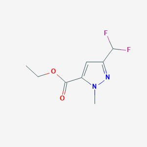 molecular formula C8H10F2N2O2 B1429693 ethyl 3-(difluoromethyl)-1-methyl-1H-pyrazole-5-carboxylate CAS No. 852023-44-0