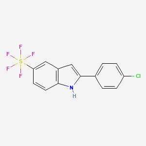 2-(4-Chlorophenyl)-5-pentafluorosulfanyl-1H-indole