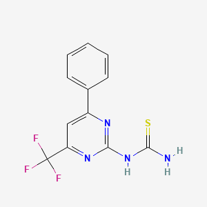 N-[4-Phenyl-6-(trifluoromethyl)pyrimidin-2-yl]thiourea
