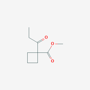 molecular formula C9H14O3 B1429696 Methyl 1-propanoylcyclobutane-1-carboxylate CAS No. 1432679-16-7