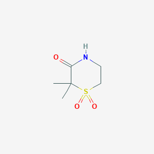 molecular formula C6H11NO3S B1429702 2,2-Dimethylthiomorpholin-3-one 1,1-dioxide CAS No. 89676-88-0