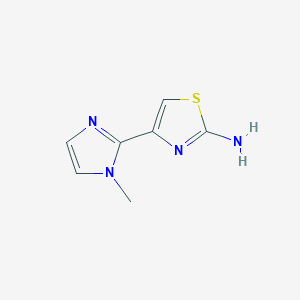 molecular formula C7H8N4S B1429715 4-(1-methyl-1H-imidazol-2-yl)-1,3-thiazol-2-amine CAS No. 1225657-09-9