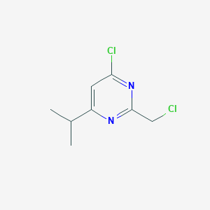 molecular formula C8H10Cl2N2 B1429716 4-Chloro-2-(chloromethyl)-6-(propan-2-yl)pyrimidine CAS No. 1263215-84-4
