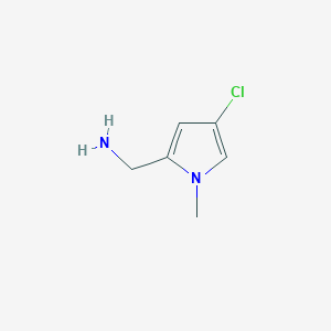 molecular formula C6H9ClN2 B1429719 (4-chloro-1-methyl-1H-pyrrol-2-yl)methanamine CAS No. 1384431-47-3