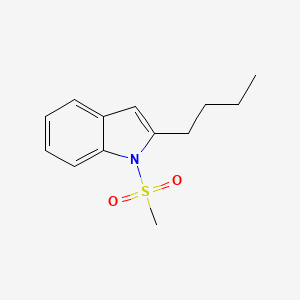 molecular formula C13H17NO2S B14297241 1H-Indole, 2-butyl-1-(methylsulfonyl)- CAS No. 116547-93-4