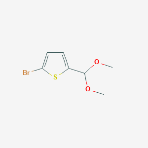molecular formula C7H9BrO2S B14297268 2-Bromo-5-(dimethoxymethyl)thiophene CAS No. 112930-90-2