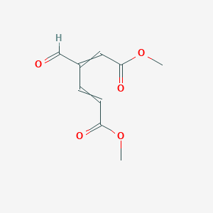 molecular formula C9H10O5 B14297285 Dimethyl 3-formylhexa-2,4-dienedioate CAS No. 119183-22-1