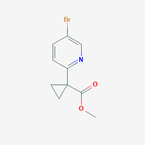 molecular formula C10H10BrNO2 B1429730 Methyl 1-(5-bromopyridin-2-YL)cyclopropanecarboxylate CAS No. 1335057-99-2