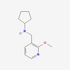 molecular formula C12H18N2O B1429740 N-[(2-methoxypyridin-3-yl)methyl]cyclopentanamine CAS No. 1184740-09-7