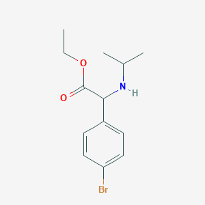 Ethyl 2-(4-bromophenyl)-2-[(propan-2-yl)amino]acetate