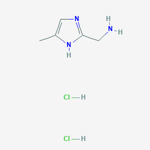 molecular formula C5H11Cl2N3 B1429745 (5-Methyl-1H-imidazol-2-yl)methanamine dihydrochloride CAS No. 855250-27-0