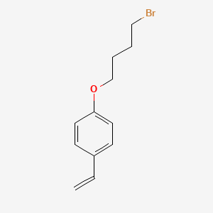 molecular formula C12H15BrO B14297457 1-(4-Bromobutoxy)-4-ethenylbenzene CAS No. 120396-18-1