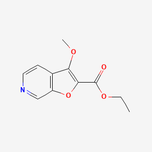 molecular formula C11H11NO4 B1429747 Ethyl 3-methoxyfuro[2,3-c]pyridine-2-carboxylate CAS No. 521948-13-0