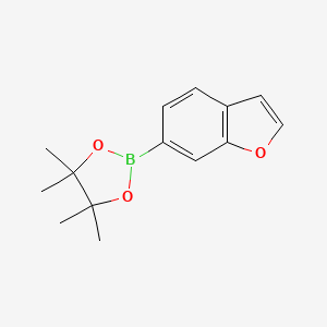 molecular formula C14H17BO3 B1429749 2-(Benzofuran-6-YL)-4,4,5,5-tetramethyl-1,3,2-dioxaborolane CAS No. 934329-77-8