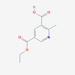 molecular formula C10H11NO4 B1429750 5-(Ethoxycarbonyl)-2-methylpyridine-3-carboxylic acid CAS No. 936801-41-1