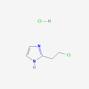 molecular formula C5H8Cl2N2 B1429752 2-(2-Chloroethyl)-1H-imidazole hydrochloride CAS No. 1609402-75-6