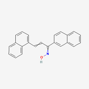 molecular formula C23H17NO B14297538 N-[3-(Naphthalen-1-yl)-1-(naphthalen-2-yl)prop-2-en-1-ylidene]hydroxylamine CAS No. 114039-79-1