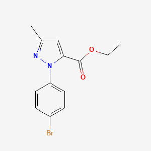 molecular formula C13H13BrN2O2 B1429766 Ethyl 1-(4-bromophenyl)-3-methyl-1H-pyrazole-5-carboxylate CAS No. 385831-39-0