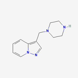 molecular formula C12H16N4 B1429775 3-(Piperazin-1-ylmethyl)pyrazolo[1,5-a]pyridine CAS No. 511254-90-3
