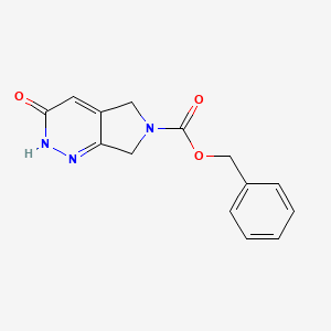molecular formula C14H13N3O3 B1429778 Benzyl 3-oxo-5,7-dihydro-2H-pyrrolo[3,4-c]pyridazine-6(3H)-carboxylate CAS No. 1395493-21-6