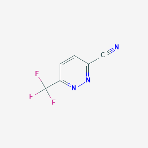 molecular formula C6H2F3N3 B1429779 6-Trifluoromethyl-pyridazine-3-carbonitrile CAS No. 1206524-27-7
