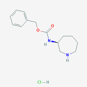 molecular formula C14H21ClN2O2 B1429787 (S)-Benzyl azepan-3-ylcarbamate hydrochloride CAS No. 1384268-59-0