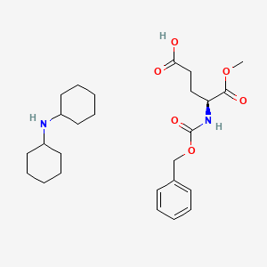 molecular formula C26H40N2O6 B1429788 N-Cbz-L-Glutamic acid alpha-methyl ester dicyclohexyl ammonium salt CAS No. 5672-82-2