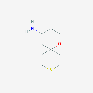 molecular formula C9H17NOS B1429792 1-氧杂-9-硫代螺[5.5]十一烷-4-胺 CAS No. 1368086-72-9